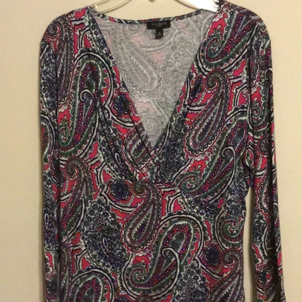 Talbots Printed Top Size Small Petite
